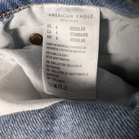 American Eagle Baggy Jeans Womens Size 6 - 27x30 Blue Boho - Picture 3 of 9